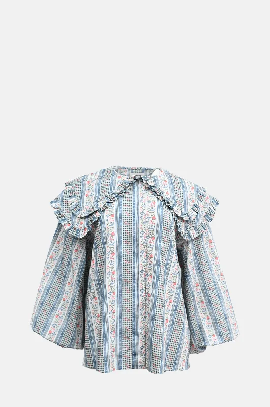 Lois Blouse Wallpaper Floral Elegant Office Blouse