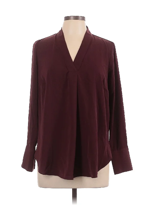 Long Sleeve Blouse Double-Layered Blouse