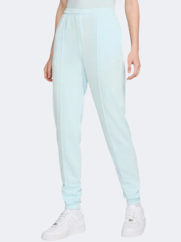 Nike Sportswear Chill Women Lifestyle Pant Glacier Blue/Sail Stylish Elastic Waist Pants Nike Sportswear Chill Women Lifestyle Pant Glacier Blue/Sail Stylish Elastic Waist Pants
