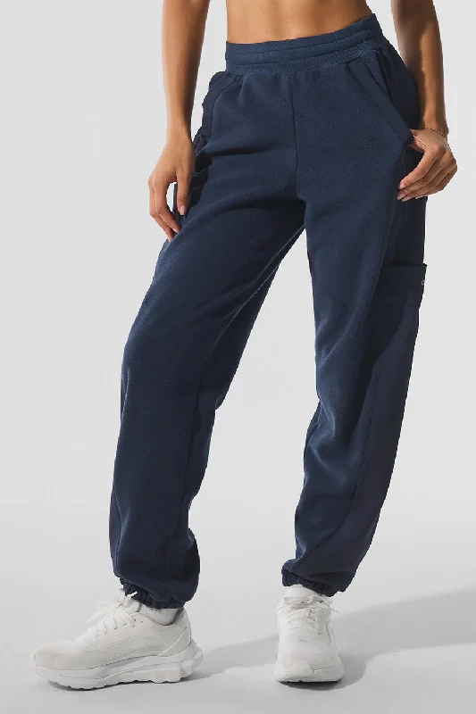 Polar Fleece Wintry Mix Pant - Navy Modern Skinny Pants