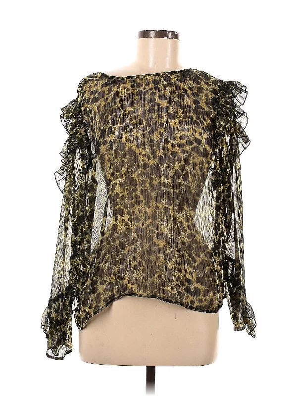 Long Sleeve Blouse Embroidered Floral Blouse