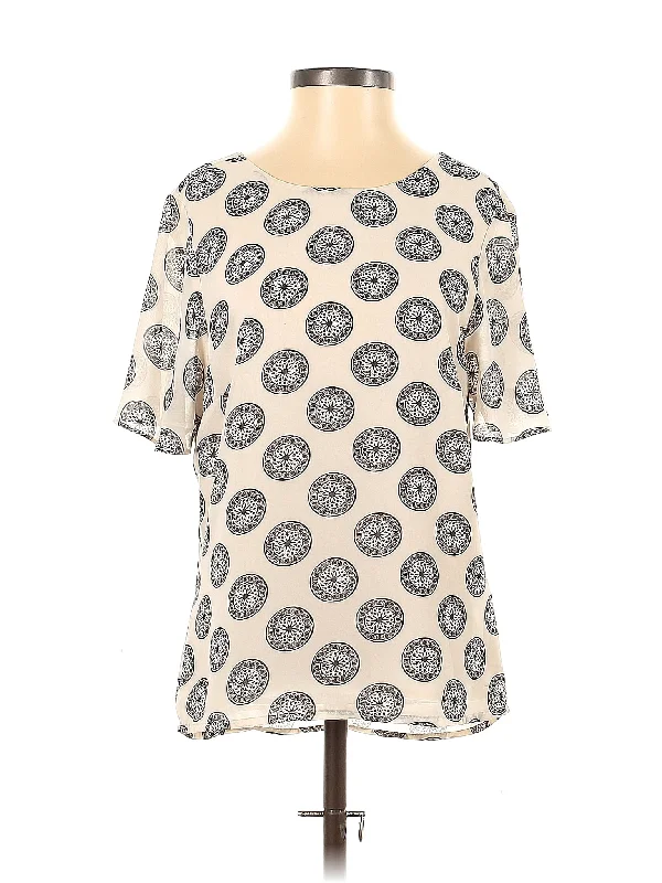 Short Sleeve Blouse Semi-Sheer Blouse