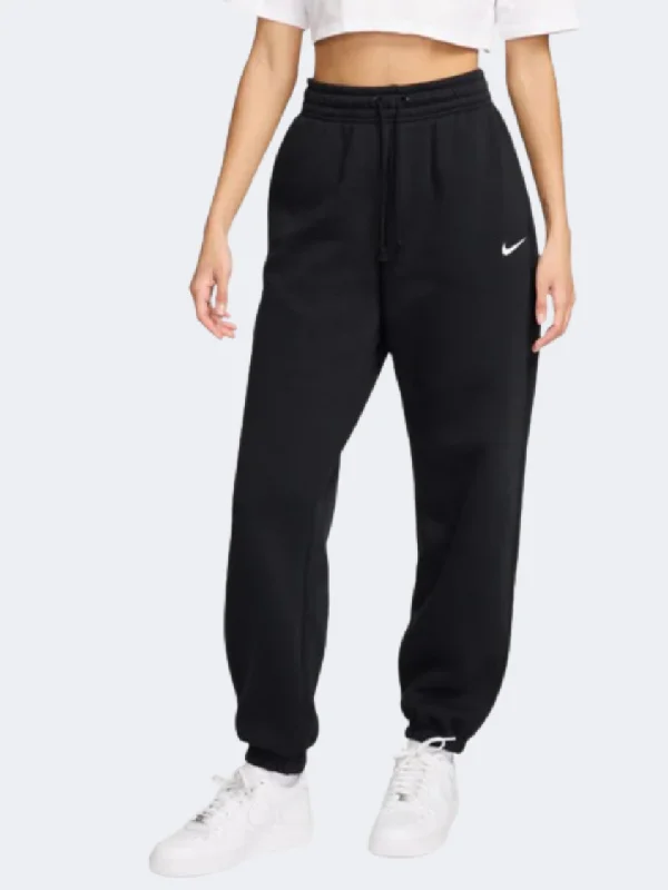 Nike Sportswear Phoenix Hr Women Lifestyle Pant Black/Sail Trendy Wide-Leg Pants