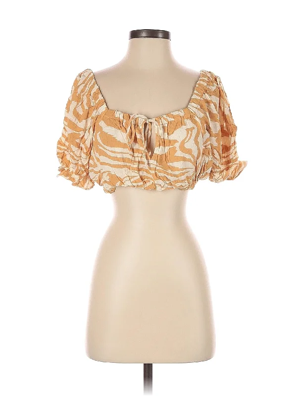 Short Sleeve Blouse Vintage Polka Blouse