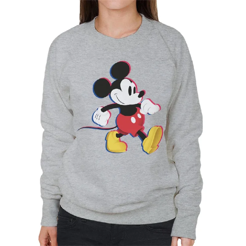 Disney Mickey Mouse March Women's Sweatshirt Hoodie with Elastic Cuffs Stretchable Comfortable Disney Mickey Mouse March Women's Sweatshirt Hoodie with Elastic Cuffs Stretchable Comfortable