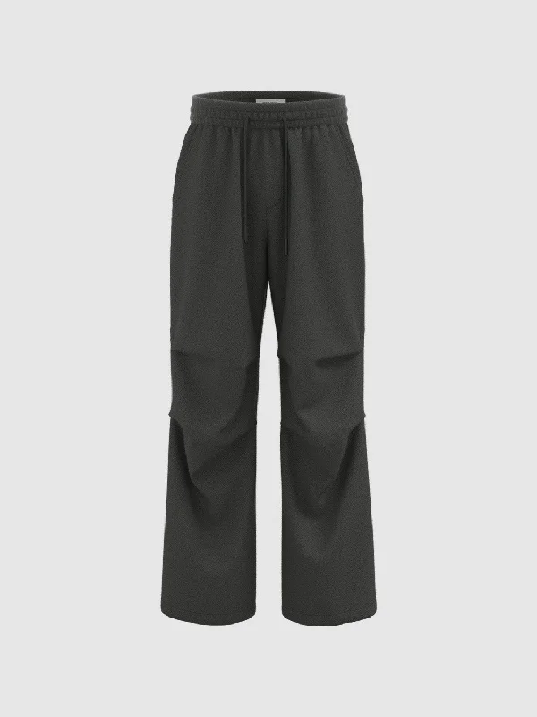 Ruched Loose Wide-Leg Pants Formal Slim Pants