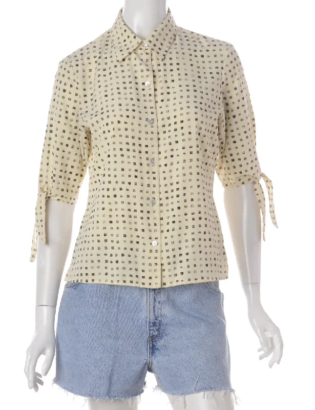 Label Tina Tie Sleeve Blouse Drape Neck Blouse