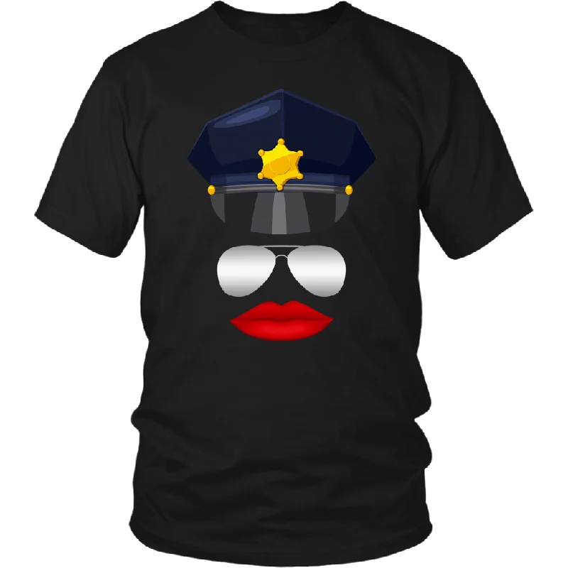 Female Cop Face Shirts & Hoodies Hoodie with Fur Luxurious Winter