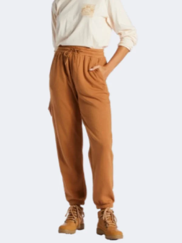 Billabong Halifax Jogger  Women Lifestyle Pant Caramel Wide-Legged Palazzos
