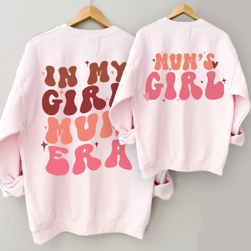 My Girl Mum Era & Mum's Girl Front & Back Logo Sweatshirts Hoodie with Velcro Closure Adjustable Secure My Girl Mum Era & Mum's Girl Front & Back Logo Sweatshirts Hoodie with Velcro Closure Adjustable Secure