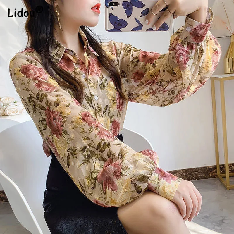 Black Floral Designed Round Neck Summer Mini Dresses