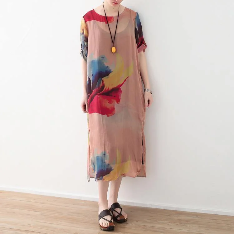 2018 nude prints chiffon dress plus size clothing side open chiffon clothing dresses fine o neck maxi dresses Trendy Floral Print Maxi Dress 2018 nude prints chiffon dress plus size clothing side open chiffon clothing dresses fine o neck maxi dresses Trendy Floral Print Maxi Dress
