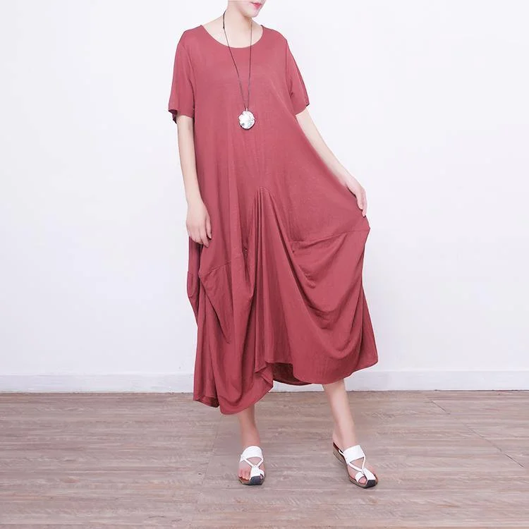 2018 red linen dress oversize short sleeve traveling dress vintage asymmetric maxi dresses Cozy Wrap Maxi Dress 2018 red linen dress oversize short sleeve traveling dress vintage asymmetric maxi dresses Cozy Wrap Maxi Dress