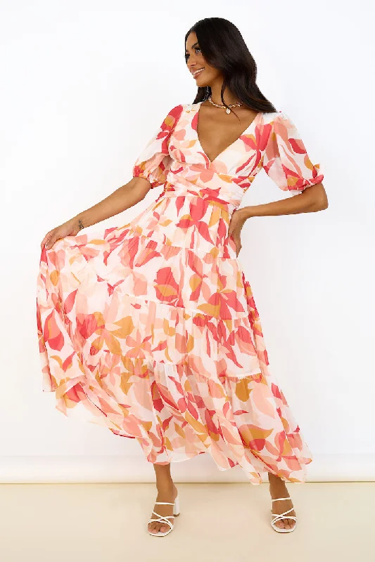 Bewitching Soul Maxi Dress Pink Stylish One-Shoulder Maxi Dress