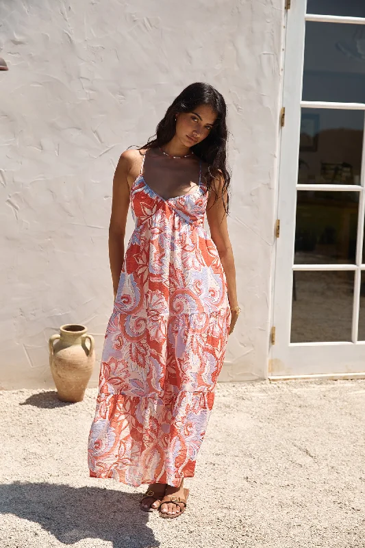 Desert Mirage Maxi Dress Orange Fashionable Asymmetrical Maxi Dress