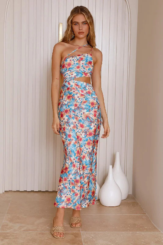 Exploring Greece Maxi Dress Blue Elegant Wraparound Maxi Dress