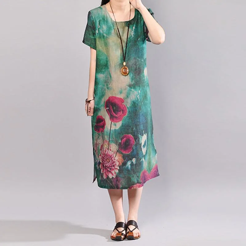 fashion summer maxi dress plus size Retro Short Sleeve Flower Summer Long Dress Cozy Longline Maxi Dress fashion summer maxi dress plus size Retro Short Sleeve Flower Summer Long Dress Cozy Longline Maxi Dress