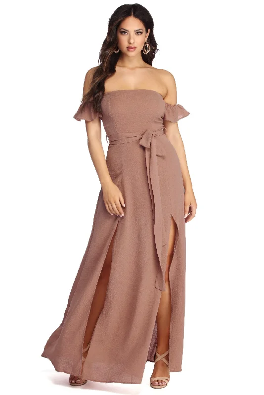 Flowy Vibes Maxi Dress Fashionable Chiffon Tiered Maxi Dress