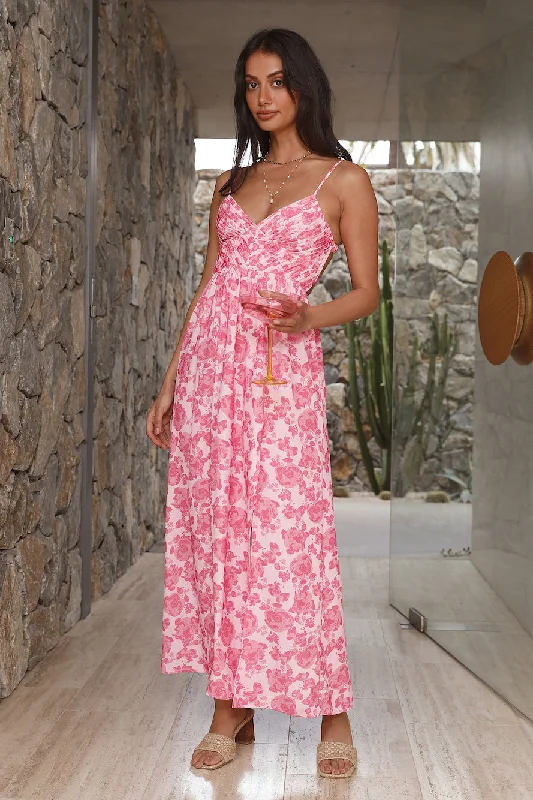 Got The Keys Maxi Dress Pink Stylish Boho Maxi Dress