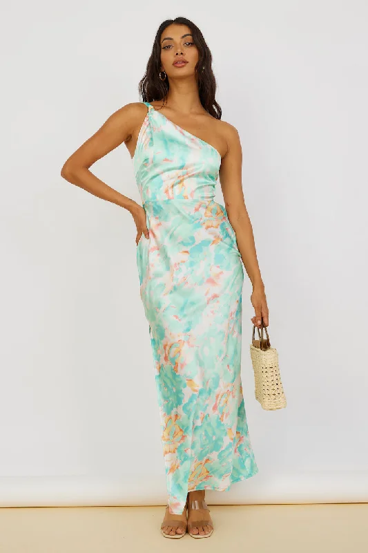 Last Time Maxi Dress Green Elegant Pleated Maxi Dress