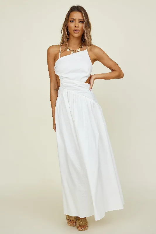 Marais Maxi Dress White Chic Sleeveless Maxi Dress