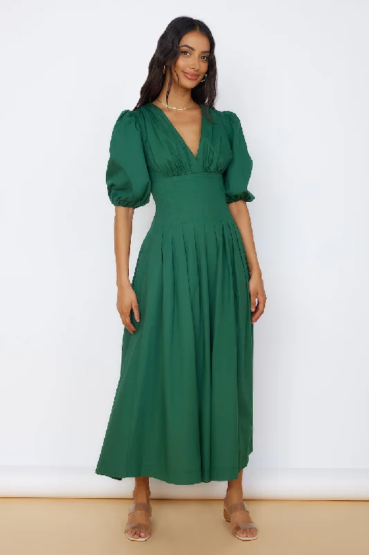 Nature's Escape Maxi Dress Green Trendy Ruffled Maxi Dress