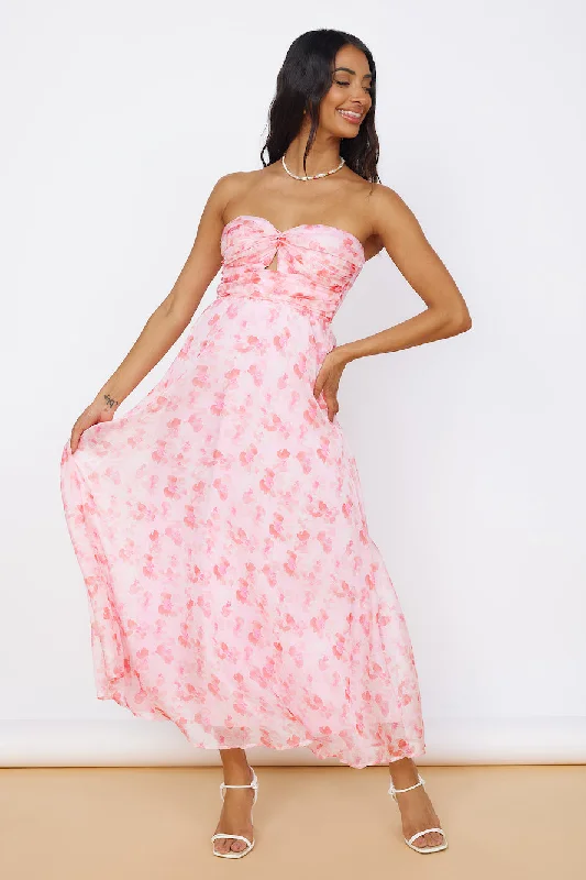 Perfect Moments Maxi Dress Pink Comfortable Casual Maxi Dress