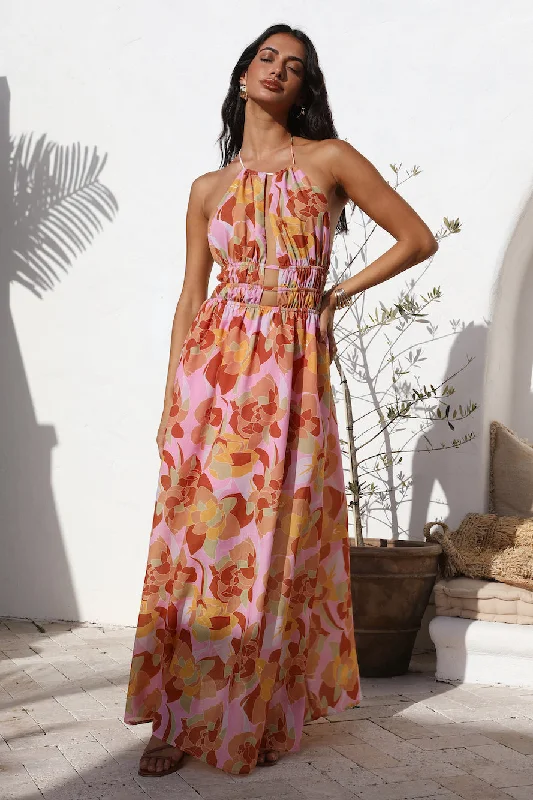 Rosetta Dreams Maxi Dress Pink Cozy Knitted Maxi Dress
