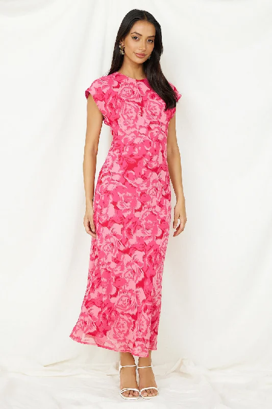 Speak Softly Maxi Dress Pink Comfortable Casual Maxi Dress