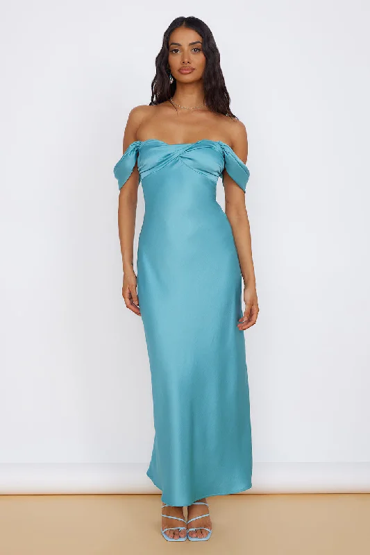 Sunny Reflections Maxi Dress Turquoise Trendy Maxi Dress with Lace