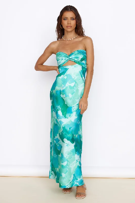 Time Stops Maxi Dress Green Cozy Ribbed Maxi Dress