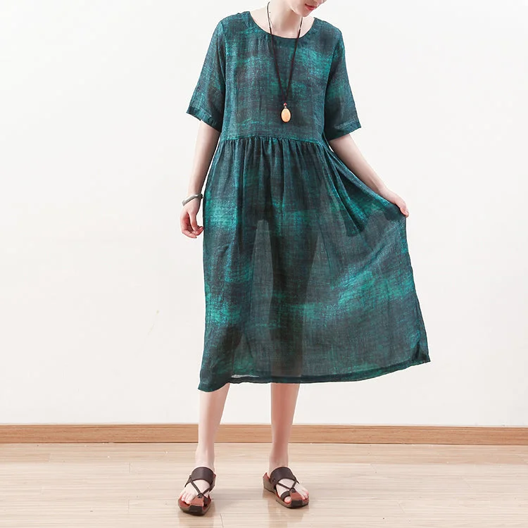fine green natural linen dress plus size o neck linen maxi dress Elegant short sleeve gown Elegant Boho Maxi Dress fine green natural linen dress plus size o neck linen maxi dress Elegant short sleeve gown Elegant Boho Maxi Dress