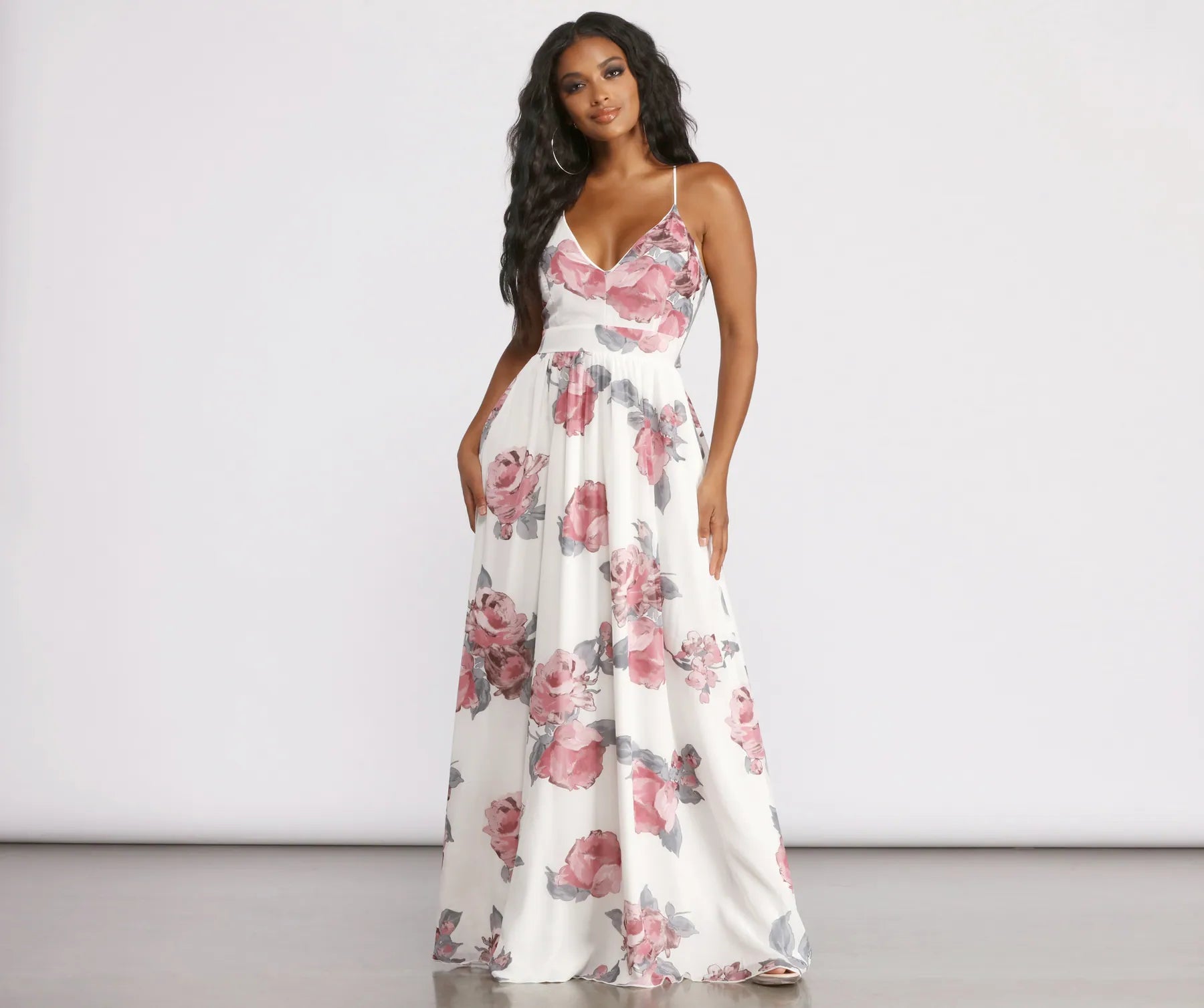 Bloom With Beauty Maxi Dress Elegant Tiered Maxi Dress