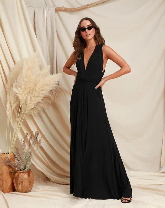 Lulus Tricks of the Trade Black Maxi Dress - M Fashionable Button-Down Maxi Dress