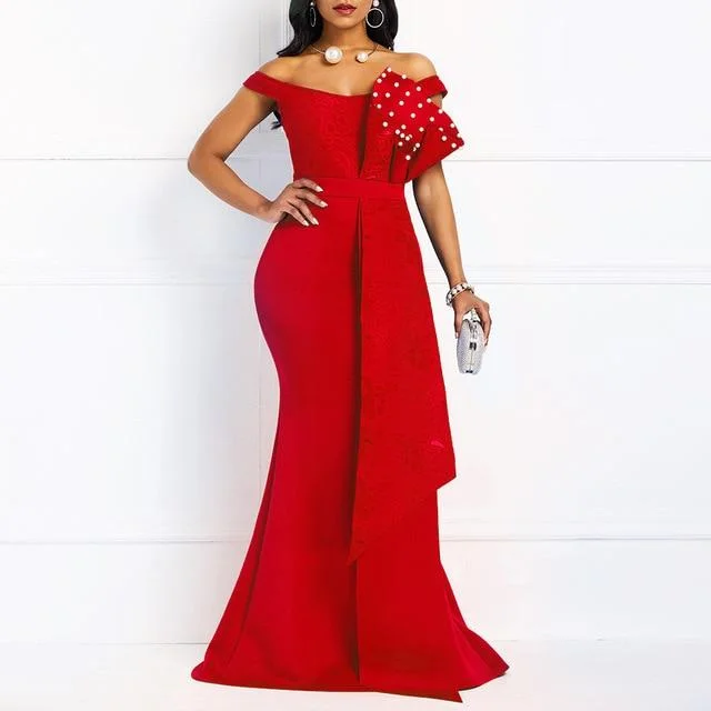 Mermaid Off Shoulder Prom Evening Ladies Elegant Maxi Dresses Elegant Pleated Maxi Dress Mermaid Off Shoulder Prom Evening Ladies Elegant Maxi Dresses Elegant Pleated Maxi Dress