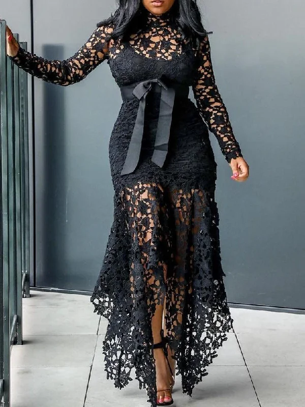 Vintage Party Lace Long Dress Women Hollow Body con Maxi Dress Elegant Sleeveless Maxi Dress Vintage Party Lace Long Dress Women Hollow Body con Maxi Dress Elegant Sleeveless Maxi Dress