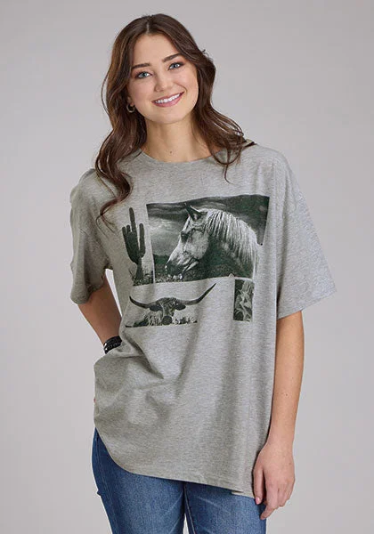 Women's Roper T-Shirt #03-039-0513-0115 Chenille Blend Fleece Blend Nylon Blend