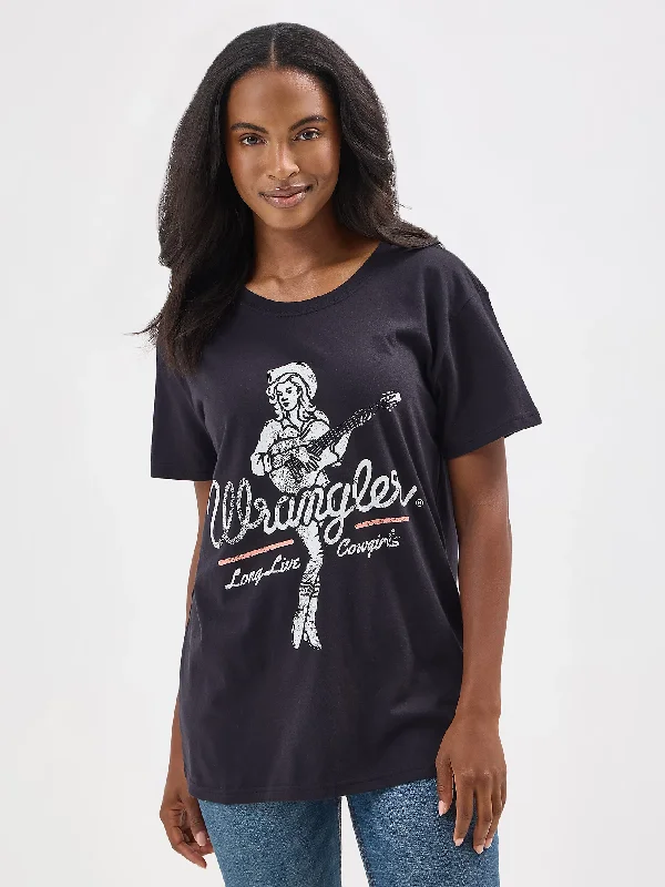 Women's Wrangler Boyfriend T-Shirt #112354395 Houndstooth Herringbone Solid