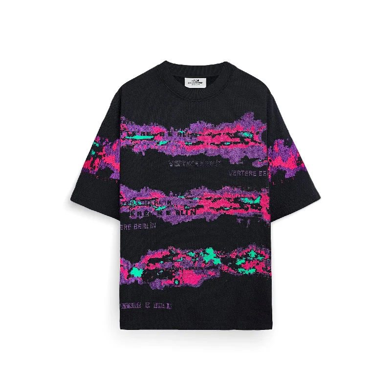 ACID KNIT T-SHIRT - MULTI Striped Floral Plaid