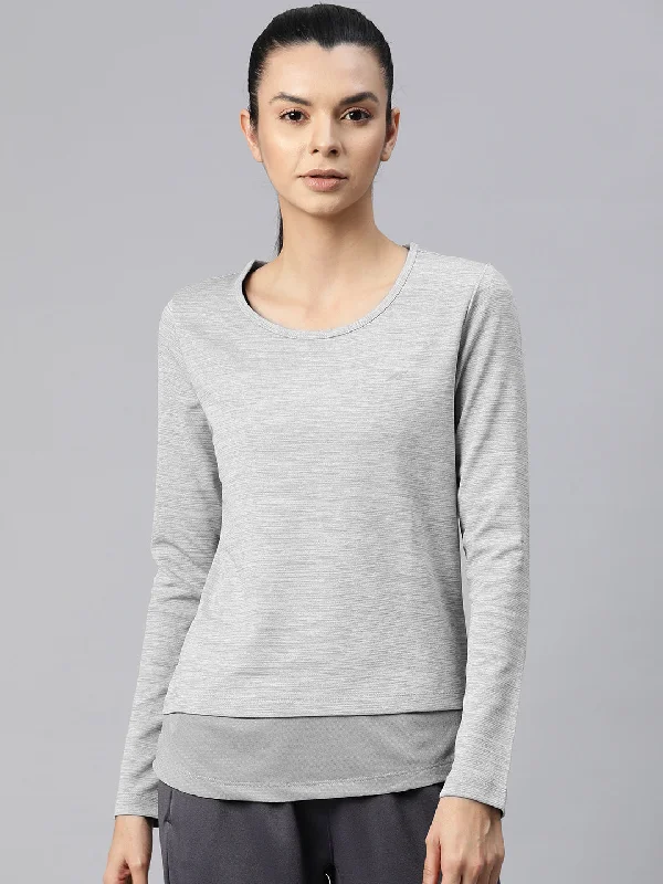 Alcis Women Motion Maven Printed Dry Tech Slim Fit T-shirt Welt Pockets Slit Pockets