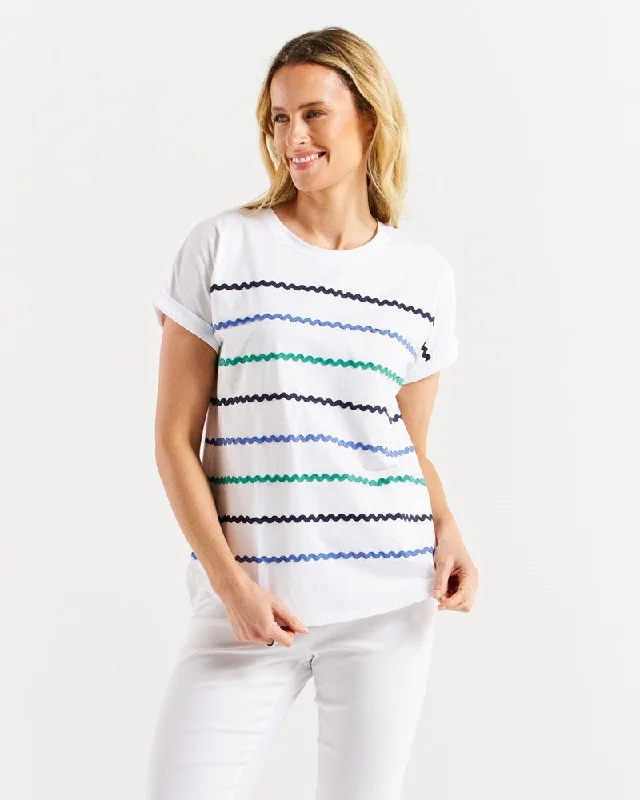 Betty Basics Sunny Tee - Ocean Waves Lace Blend Ribbed Blend Corduroy Blend