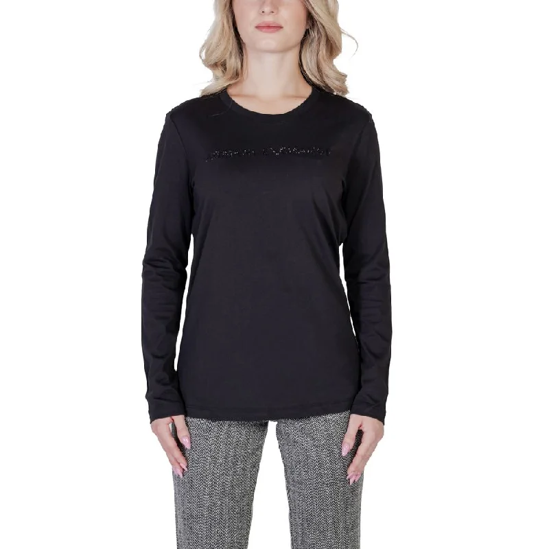 Black Cotton Tops & T-Shirt Anti-Shrink Durable Soft