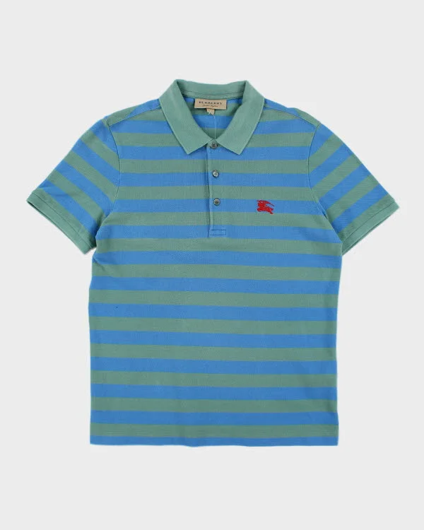 Burberry Stripe Polo Shirt - M Ribbed Striped Patterned