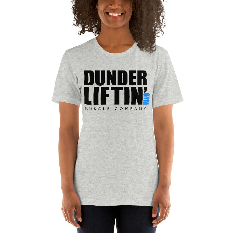 Dunder Liftin Muscle Company - Women's T-Shirt Mesh Fabric Canvas Fabric Denim Fabric Dunder Liftin Muscle Company - Women's T-Shirt Mesh Fabric Canvas Fabric Denim Fabric