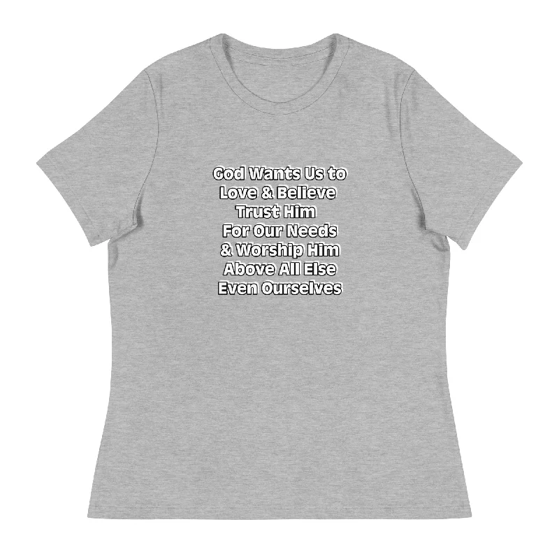 GG - Women's Relaxed T-Shirt - Creator of Universe Welt Pockets Slit Pockets