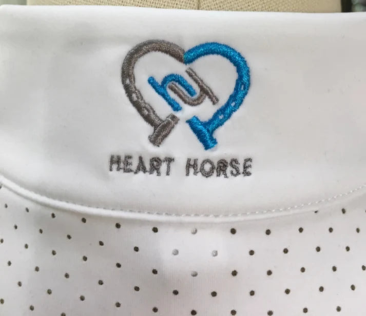 Heart Horse LS Mesh Show Shirt Handmade Hand-knitted Hand-woven