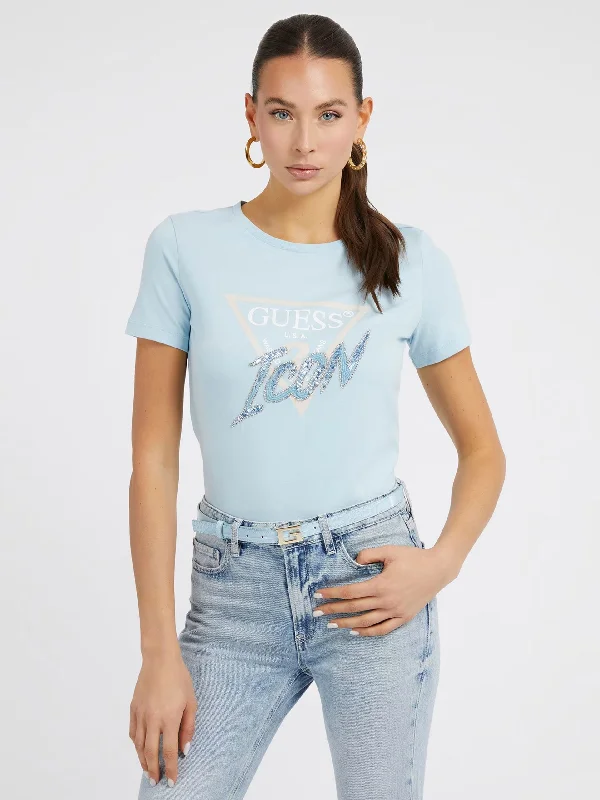 ICON LOGO TEE Graphic T-Shirt Round Neck Polyester