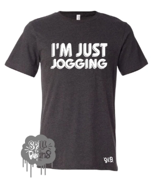 I'm Just Jogging Tee for Ahmaud Arbery (just words) Adult Shirt Ribbed T-Shirt High Neck Heavyweight I'm Just Jogging Tee for Ahmaud Arbery (just words) Adult Shirt Ribbed T-Shirt High Neck Heavyweight