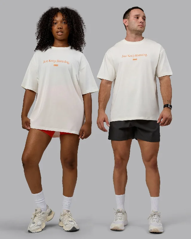 Unisex Just Keep Running FLXCotton Tee Oversize - Off White-Vibrant Orange Lace Blend Ribbed Blend Corduroy Blend Unisex Just Keep Running FLXCotton Tee Oversize - Off White-Vibrant Orange Lace Blend Ribbed Blend Corduroy Blend