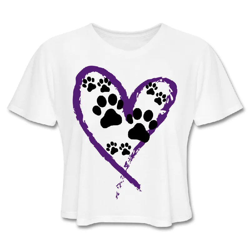 Paws In My Heart Cropped Tee Anti-Shrink Durable Soft